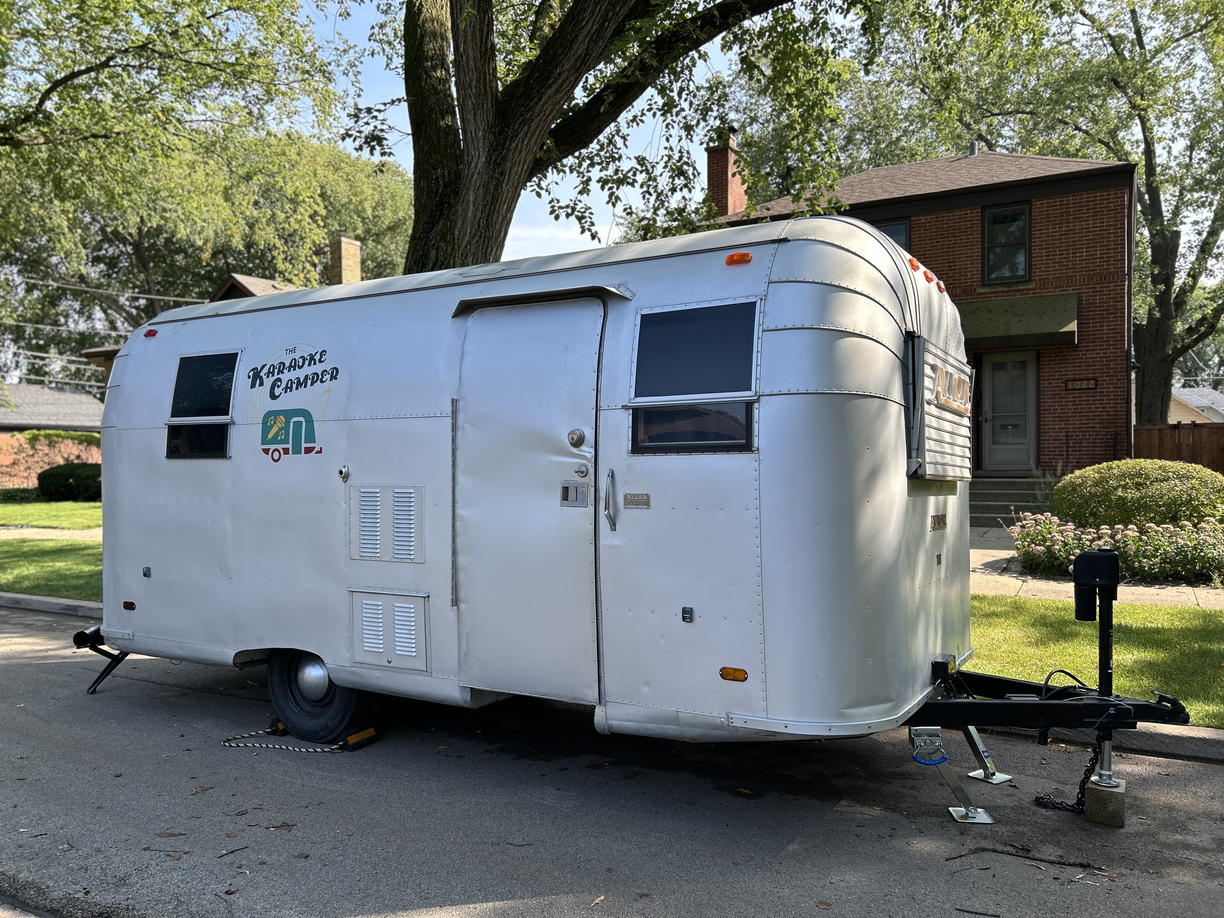 Outside picture of The Karaoke Camper at a block party