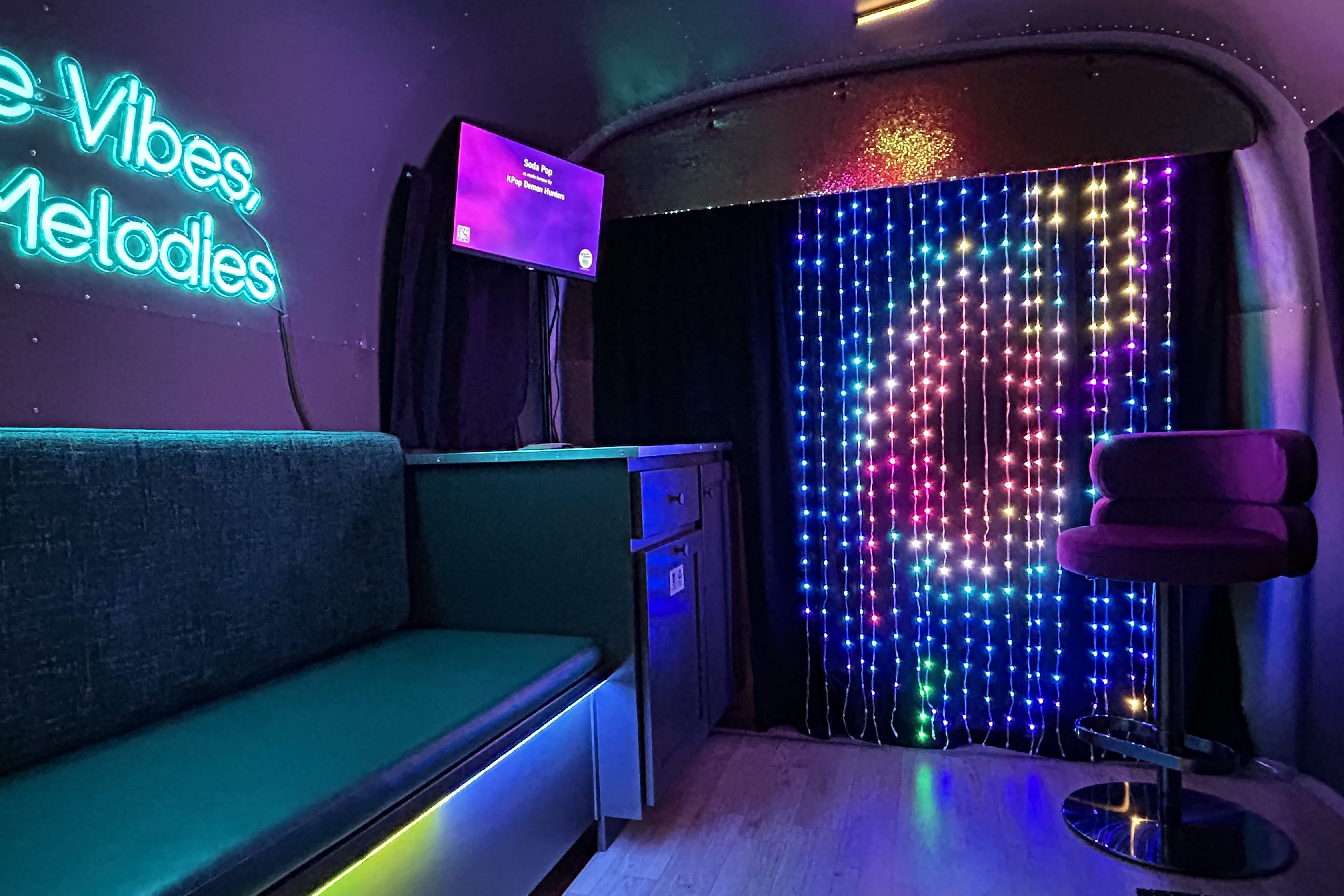 Inside of The Karaoke Camper