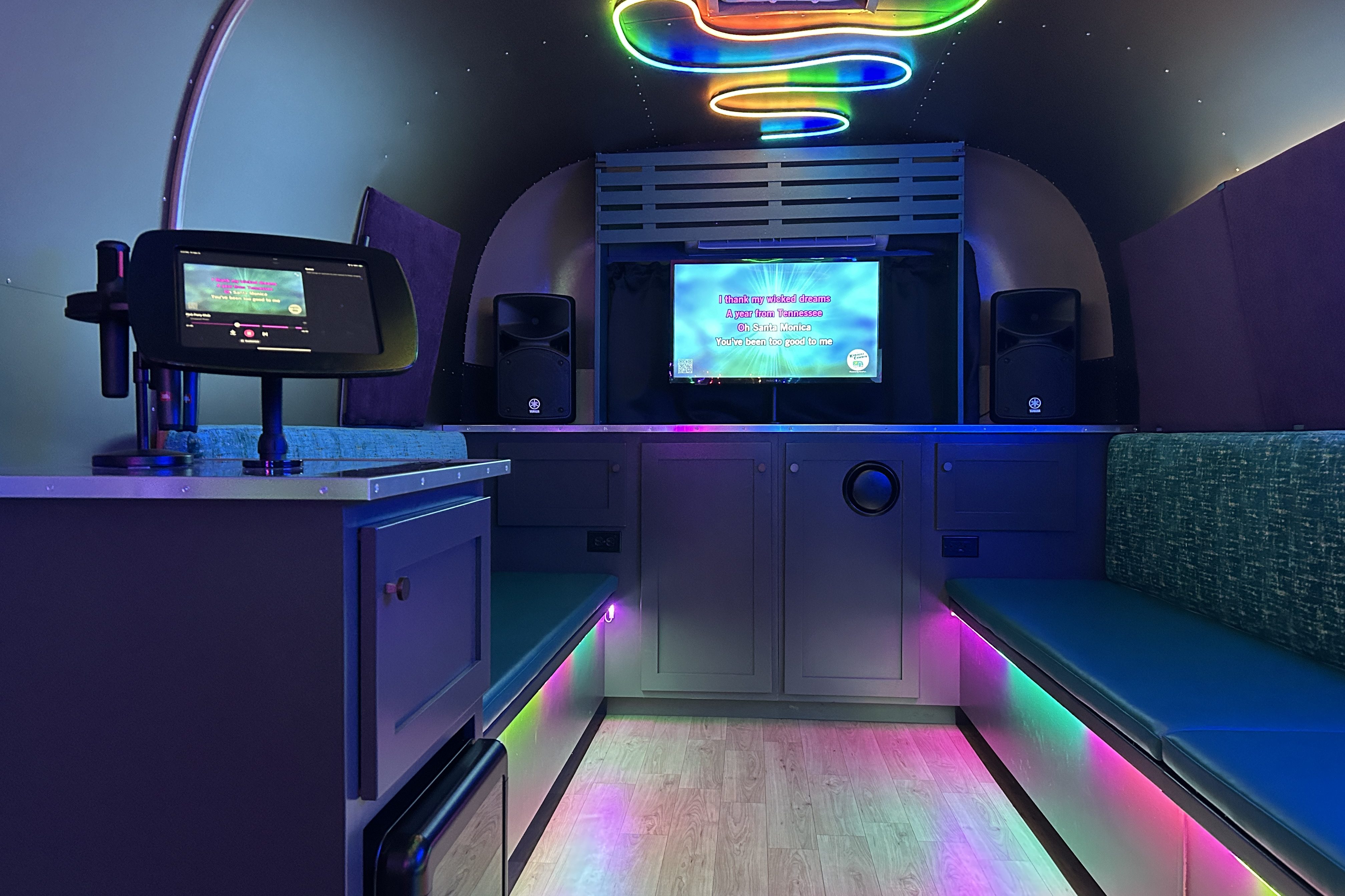 Inside of The Karaoke Camper